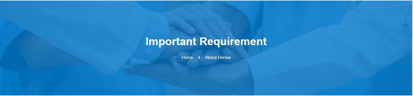 Important requirement